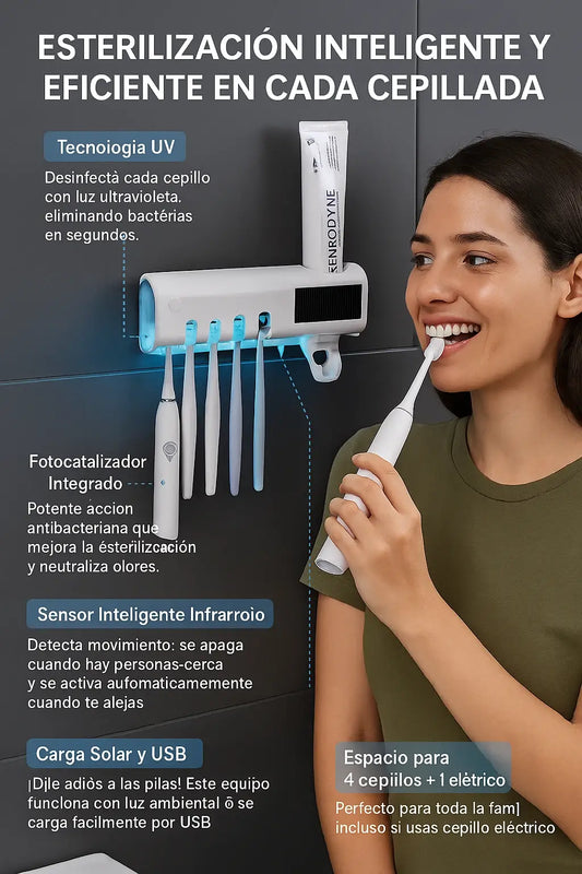 SOPORTE ESTERILIZADOR UV-DISPENSADOR DE CREMA