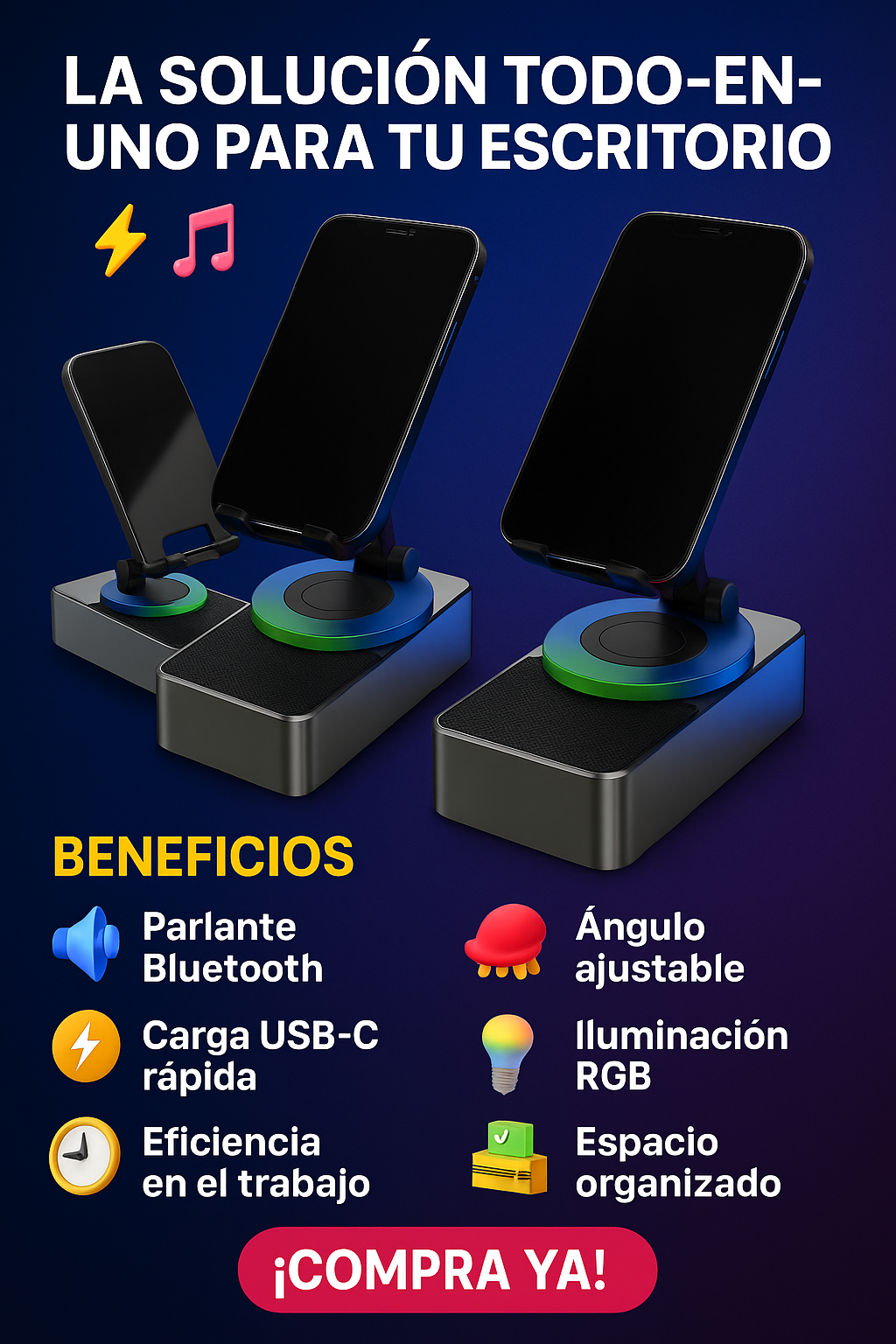 Soporte For Teléfono Móvil Con Audio De